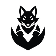 A mascot logo of a smart fox