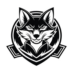 Fototapeta premium A mascot logo of a smart fox design