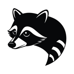 A raccoon head silhouette