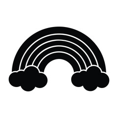 Rainbow silhouette vector illustration