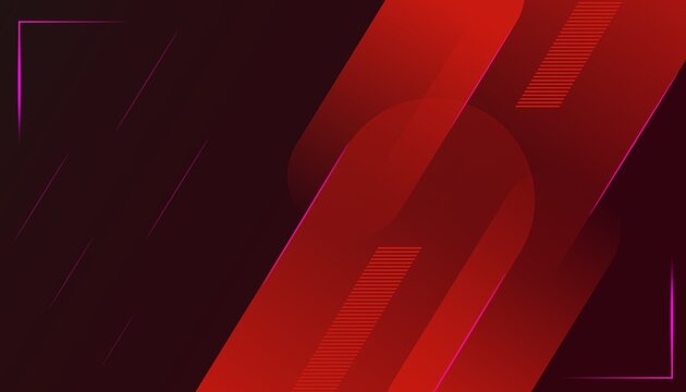 Abstract background with a vibrant red diagonal stripe and subtle geometric shapes on a dark background.