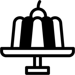 Vector Icon Jelly, sweet, restaurant food, desserts, yummy