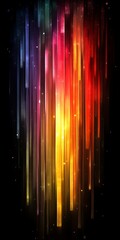 Abstract colorful light streaks background.