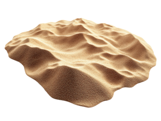 Sand formed into natural wave patterns in a pile