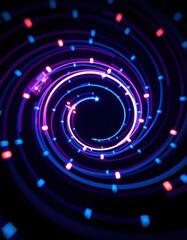 Obraz premium a circular design with many colored lights