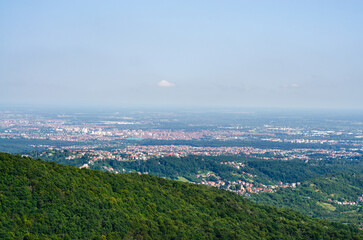 aerial view of the city