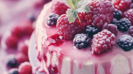 cheesecake with raspberries