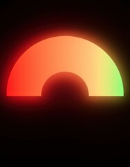 Obraz premium a black background with a red and yellow light