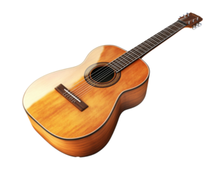 Beautiful acoustic guitar on display