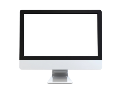 Modern desktop computer monitor with blank screen