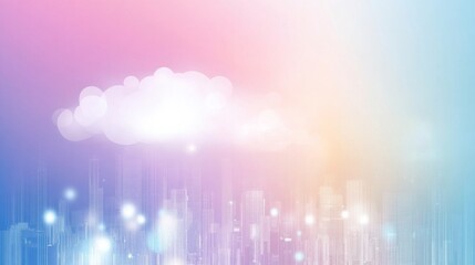 Soft Cloud Computing Infrastructure Background Illustration