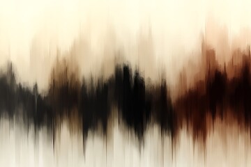 Fototapeta premium Abstract brown and beige blurry landscape.