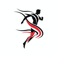 Fototapeta premium Elegant Silhouette Of A Soccer Team Logo Concept