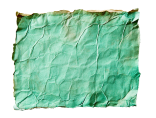 Vintage wrinkled green paper texture