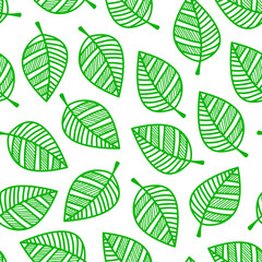 Fototapeta premium leaves seamless pattern background. tea leaf pattern. leaves pattern background. seamless patterns with leaves background