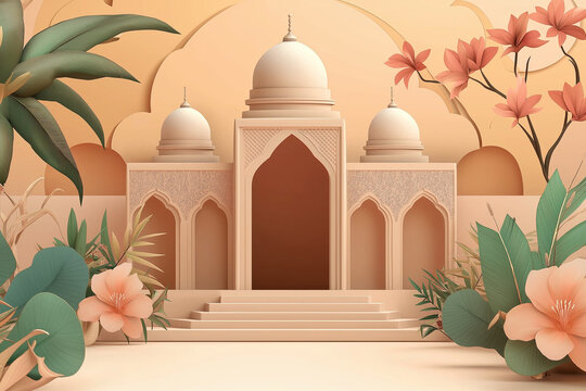Islamic background. Ramadhan al mubaraq