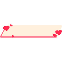 Cute pink valentine text box