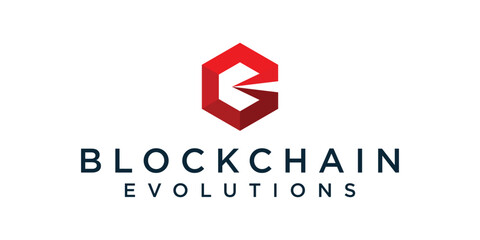 Simple hexagonal B logo, block logo with the initials B. simple, vector logo, illustration, creative.