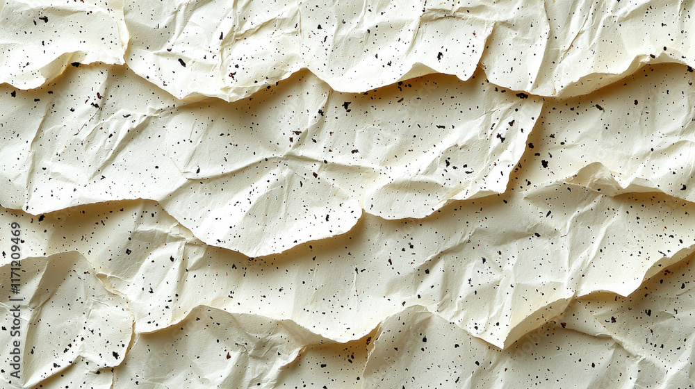 Leinwandbilder crumpled textured paper with speckled pattern, ideal for backgrounds and crafts. this eco friendly m