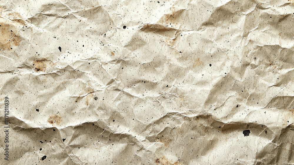 Leinwandbilder crumpled textured paper background with natural grain and speckles, ideal for eco friendly designs a