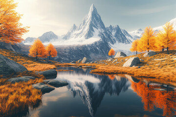 Fototapeta premium lake in the mountains