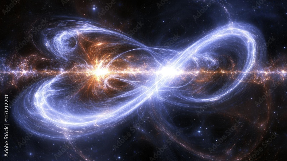 Canvas Prints cosmic energy patterns in a stellar landscape