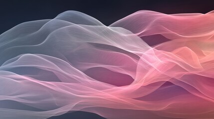 Obraz premium Ethereal waves of pastel colors in flowing motion