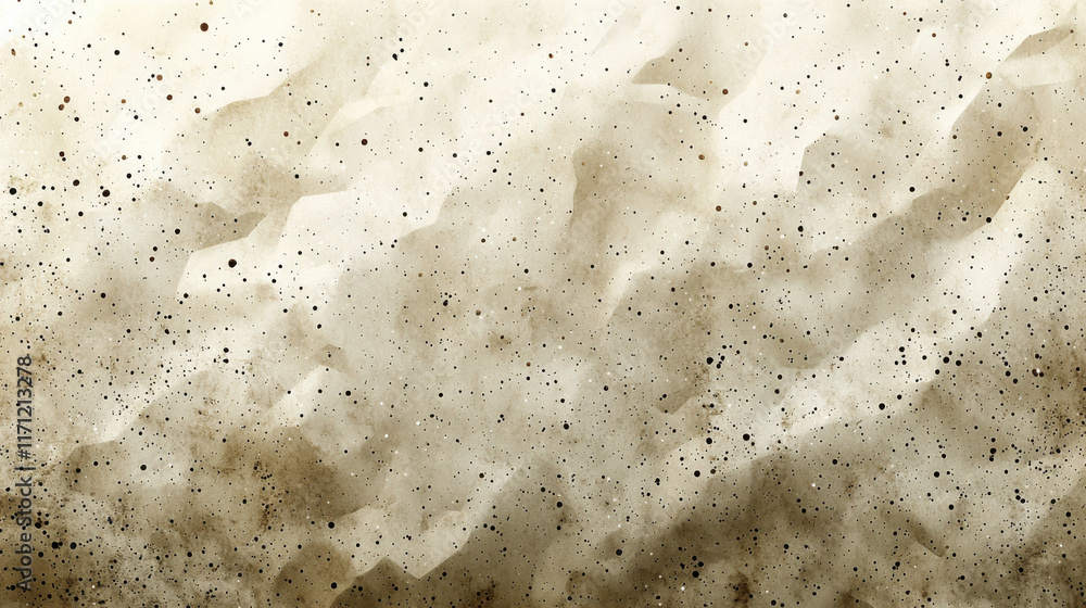 Poster textured background with blend of beige and brown tones, featuring scattered speckles and soft, orga