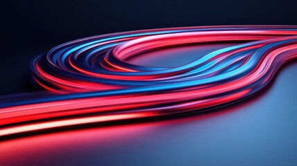 Flowing abstract light trails in vibrant colors