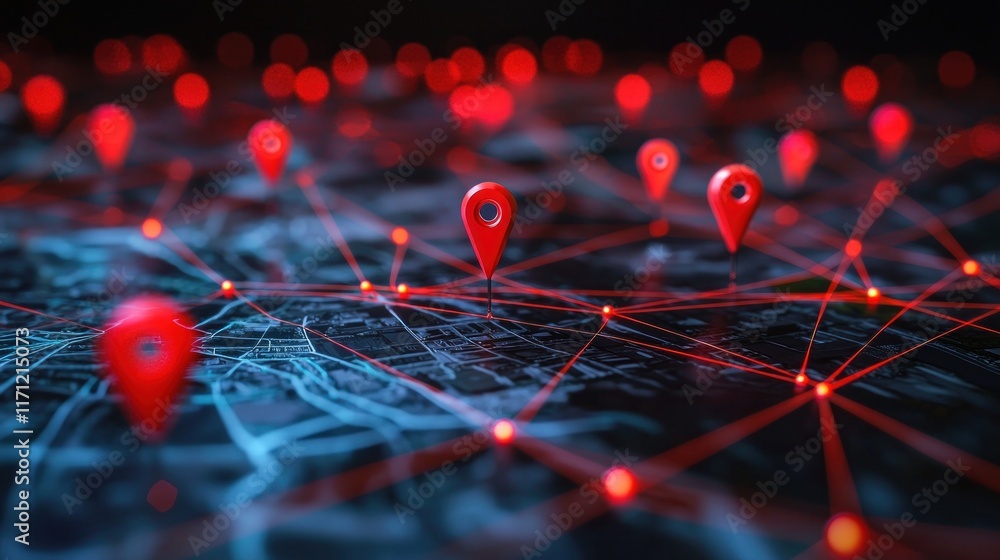 Poster global network connectivity: a visual representation of interconnected locations