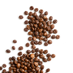 coffee beans isolated on white