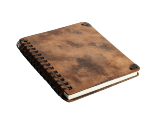 Spiral bound vintage leather journal