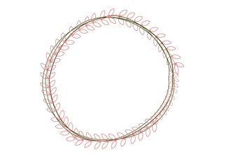 Elegant circular frame with a floral design, perfect for wedding invitations, greeting cards, branding materials, and social media graphics.