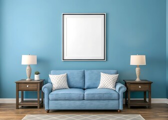 minimalist aesthetic frame mockup poster