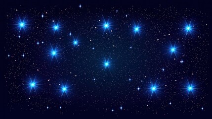 A starry night sky filled with bright, twinkling stars.