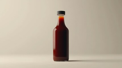 Blank sauce bottle on white background