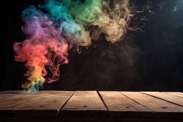 color  smoke isolated on a black background.