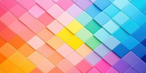 Vibrant Color Palette with Gradient Square Tiles