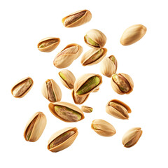 Obraz premium Collection of Pistachio Nuts Isolated on White and Transparent Background