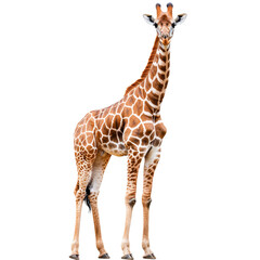 Naklejka premium Giraffe standing gracefully in a natural habitat