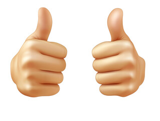 Two thumbs up signifying approval and positivity