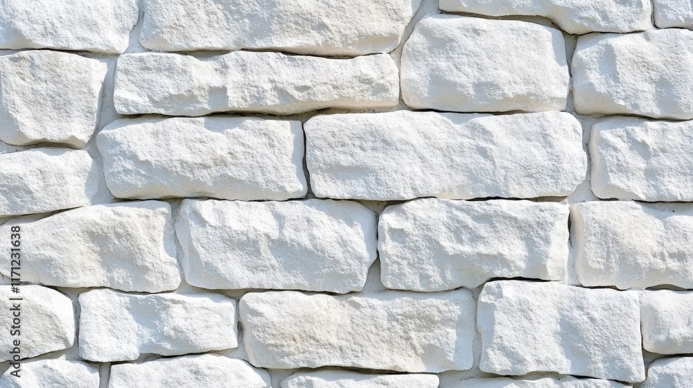 Poster displaying a smooth white brick wall texture suitable for various design projects and creative backd