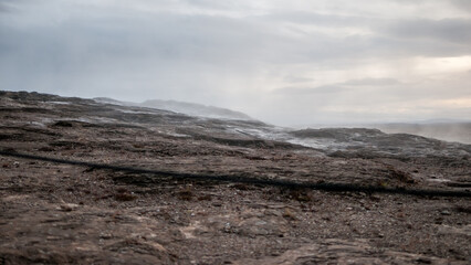 Geysir hot springs. Iceland Haukadalur Valley. 