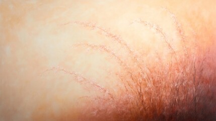 Fototapeta premium Soft focus image of reddish-brown grass against a warm, blurred background.