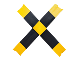 Black and yellow safety stripes design