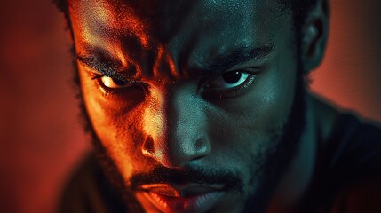 Intense portrayal of an actor captured in dramatic lighting during a pivotal moment