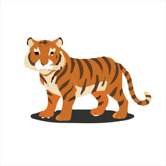 tiger cartoon isolated on white
