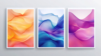 Vibrant Abstract Wave Art Prints
