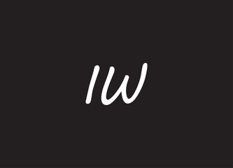 IW letter logo and initial logo design