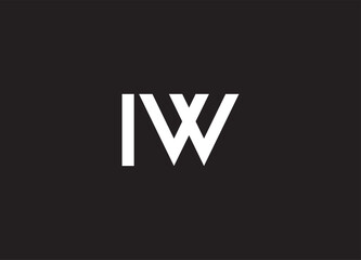 IW letter logo and initial logo design